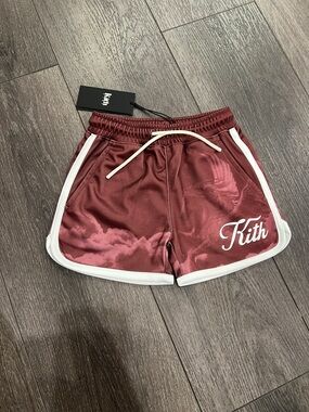 Kith kids Pegasus Jordon soccer short - magma color